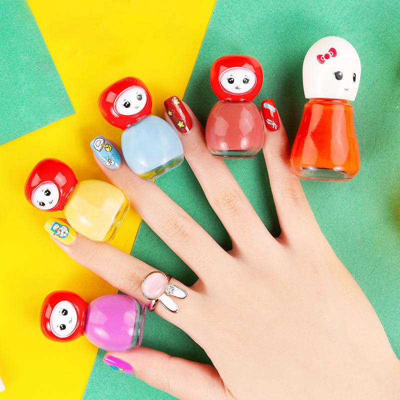 Nail Polish Full Set of Nail Polish No Bake Fast Drying Long Lasting Fall and Winter Parent-child Peelable Water-based Nail Polish Set