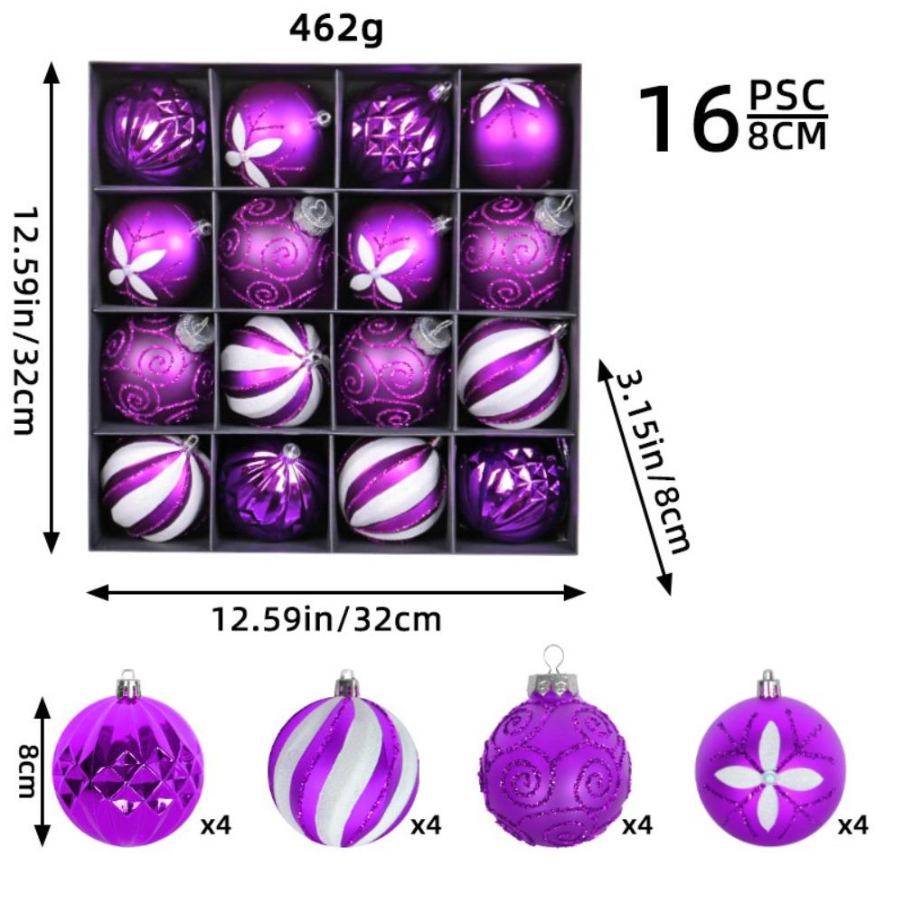 

Пластиковый расписной шар, украшение на елку, новогоднее подвесное украшение, рождественские шары, подвесные подарочные коробки, поделки своими руками 1.5cm фиолетовый