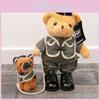 Police Bear German Shepherd Plush Toy With Collapsible Rope For Kids Gift And Collectors