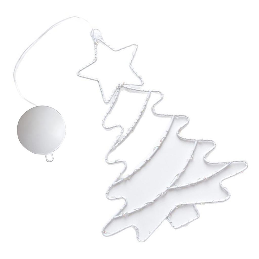 Weihnachtsfensterlicht Batteriebetriebenes LED-Saugnapflicht mit hellem LED-Fenstersilhouettenlicht für Weihnachts-Kamin-Dekoration