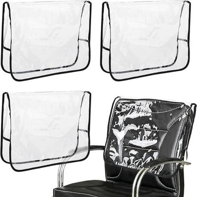 1/3/5pcs Chair Back Cover Plastic Transparent Salon Chair Back Cover Suitable for Most Standard Chairs To Prevent Stains