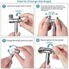 11 Inch Adjustable Shower Arm Universal Connection Solid Brass Shower Adjustable Angle Anti-leak Shower Extension Arm
