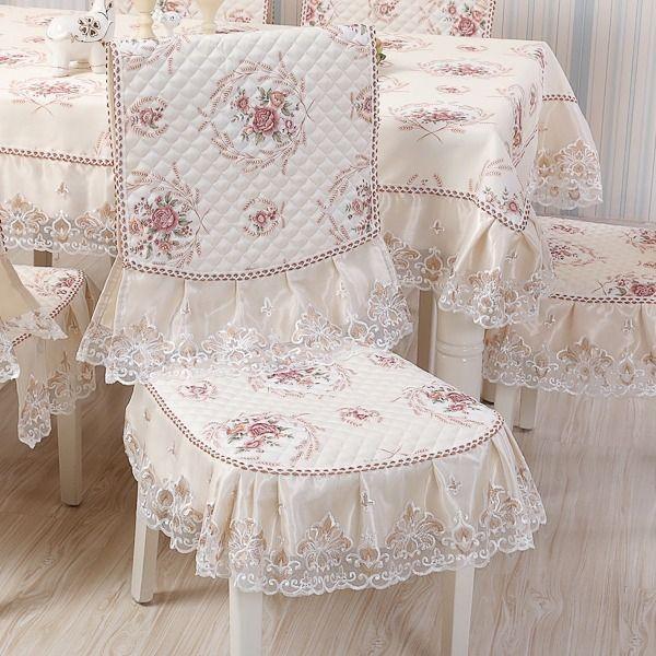 Restaurant Decoration Seat Mats Pastoral Style Home Dining Chair Cushion Four Seasons Universal Anti-slip Soft Cushion Dust Cover for Furniture one size 1830₽