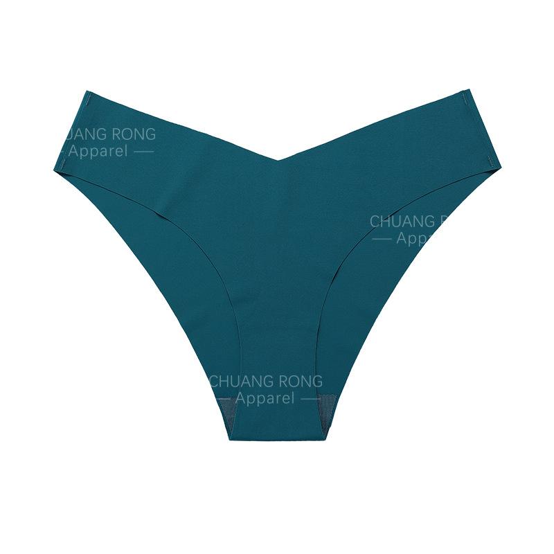 

European and American large-size maternity underwear women s one-piece non-marking ice silk pure cotton crotch breathable sports fitness XL peacock синього кольору