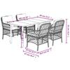 Vidaxl 5-Cz. Garden Furniture Set With Cushions, Beige, Poly Rattan