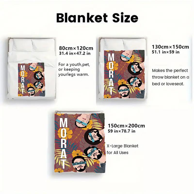Morat 2D Flat Pattern Flannel Blanket High Quality All Seasons Warmth and Comfort Perfect for Christmas Gifts.SMT0917111