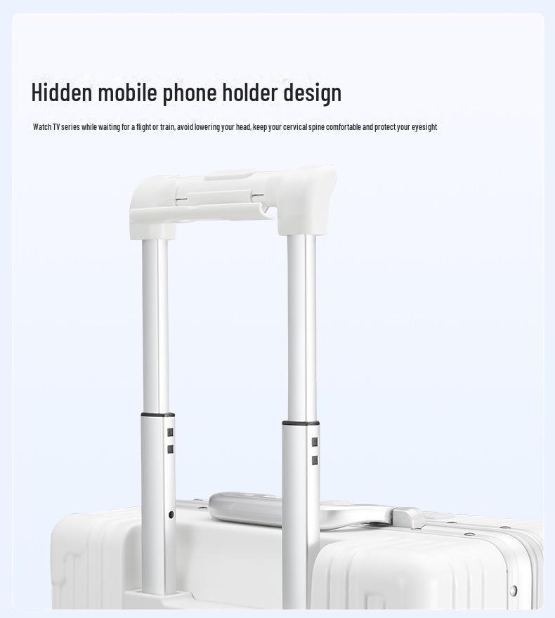 Multi-Purpose Business Trolley Suitcase with Laptop Compartment and Cup Holder