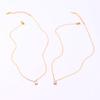 High End  Gold PVD  Dainty  Waterdrop & Oval Zirconia Stainless Steel Pendant Hypoallergenic Waterproof Necklace Fashion Jewe