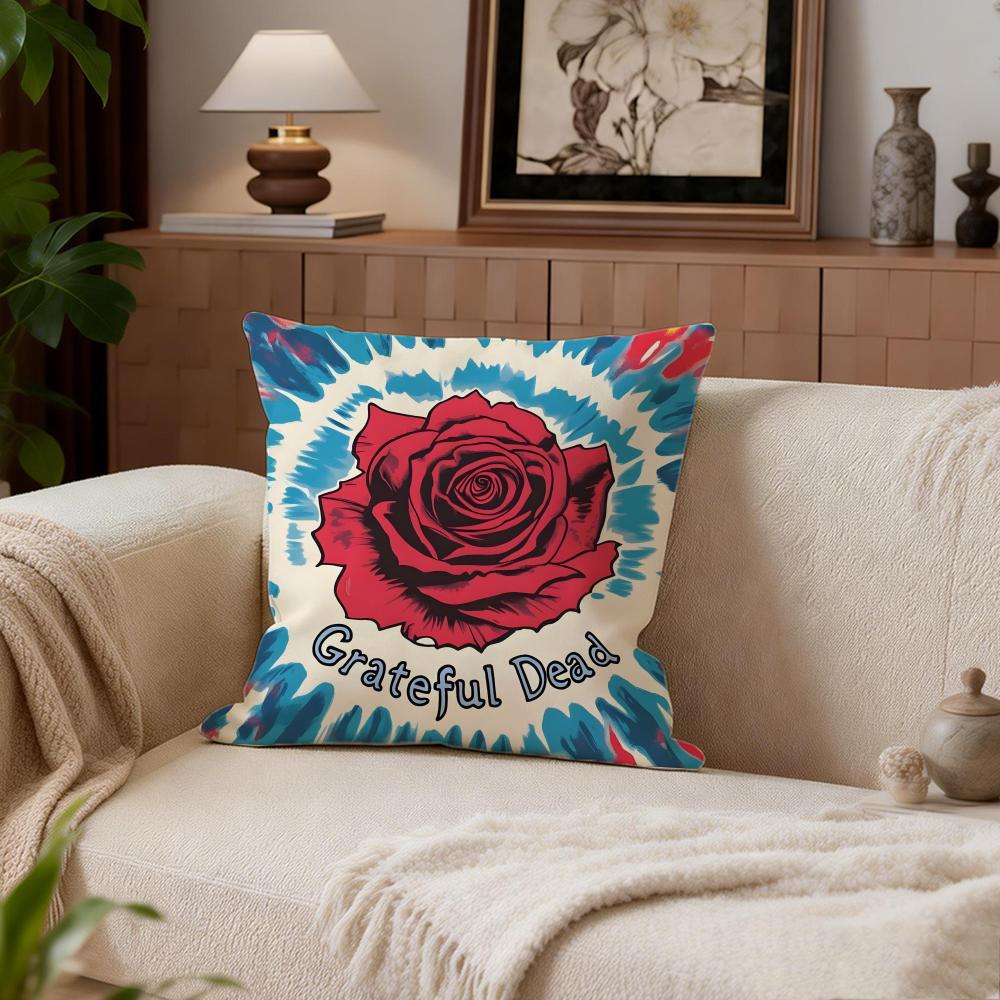 Grateful Dead Cushion Cover Cushion Cover Set 4Pcs 50X50 45X45 40X40 Pillowcase Decorative Sofa Home Decor