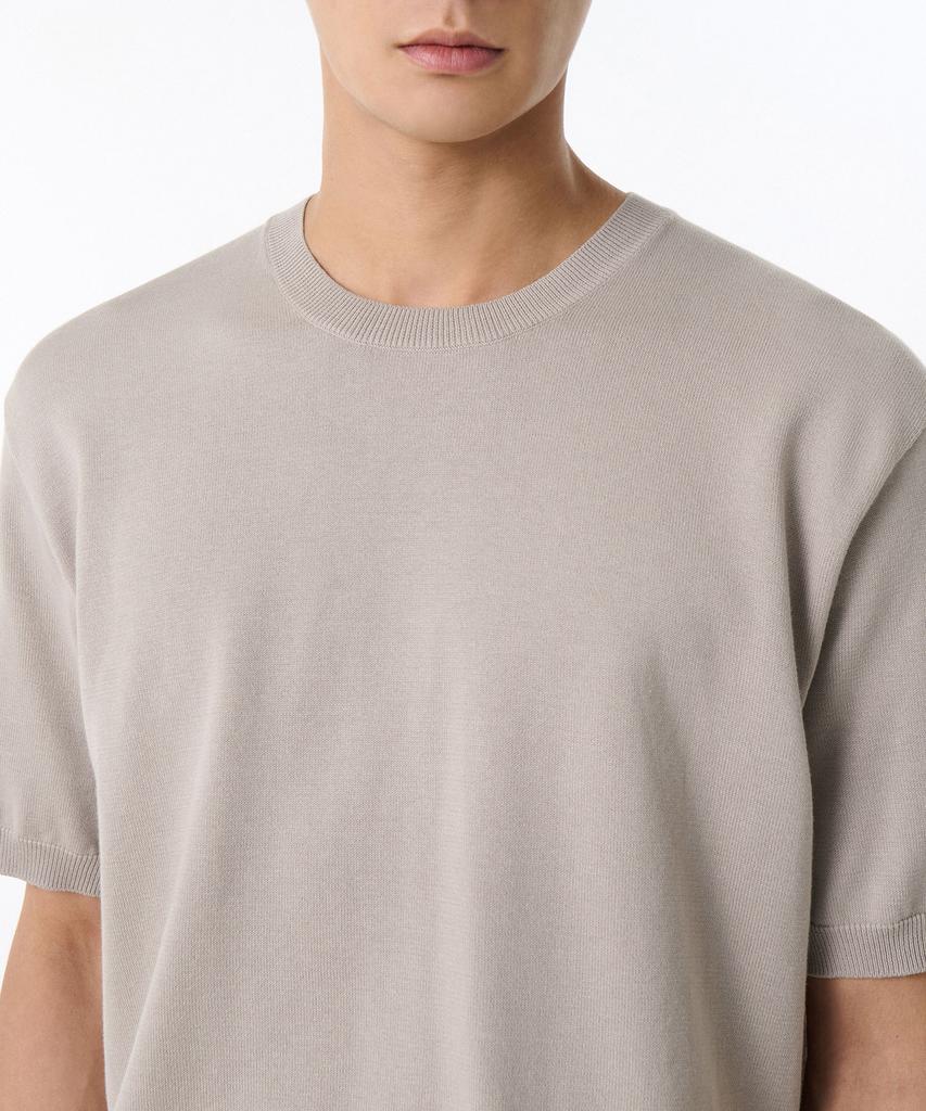 Musinsa Standard Washable Supima Cotton Crew Neck Short Sleeve Knit [Mushroom]