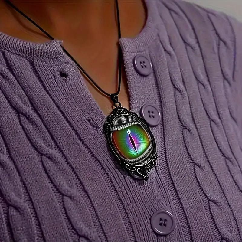 Fashionable Retro Necklace, Dreamy Devil's Eye Black Necklace