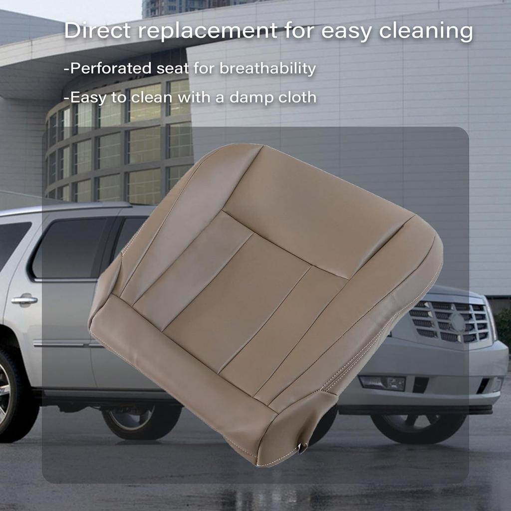 Front Driver or Passenger Side Bottom Leather Replacement Seat Cover Tan Compatible with Toyota 4Runner 1996 1997 1998 1999 2000 2001 2002