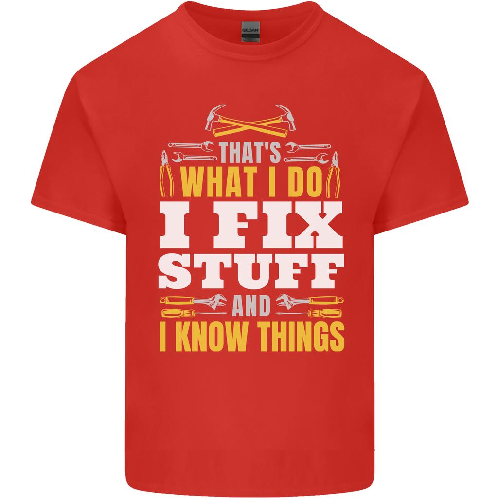 I Fix Stuff Funny Electrician Sparky Mechanic Unisexs Light Cotton TShirt
