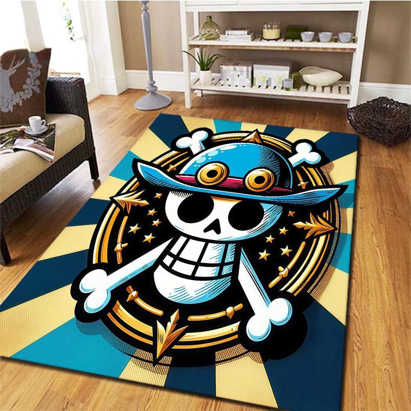 One Piece Straw Hat Pirates Carpet Rug For Living Room Bedroom Home Sofa Decoration,kids Play Nonslip Floor Mat