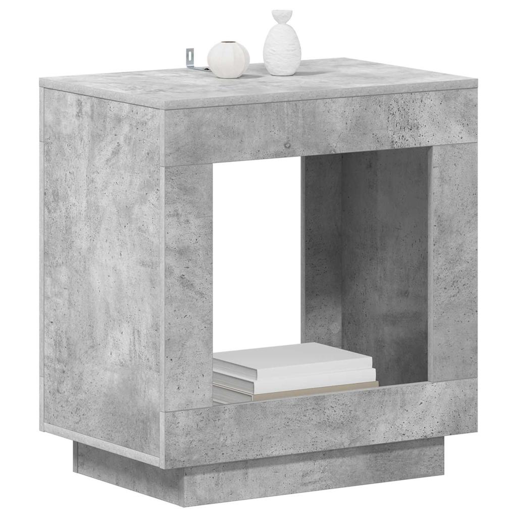 Side Table Concrete Grey 60 x 40 x 65 cm Engineered Wood