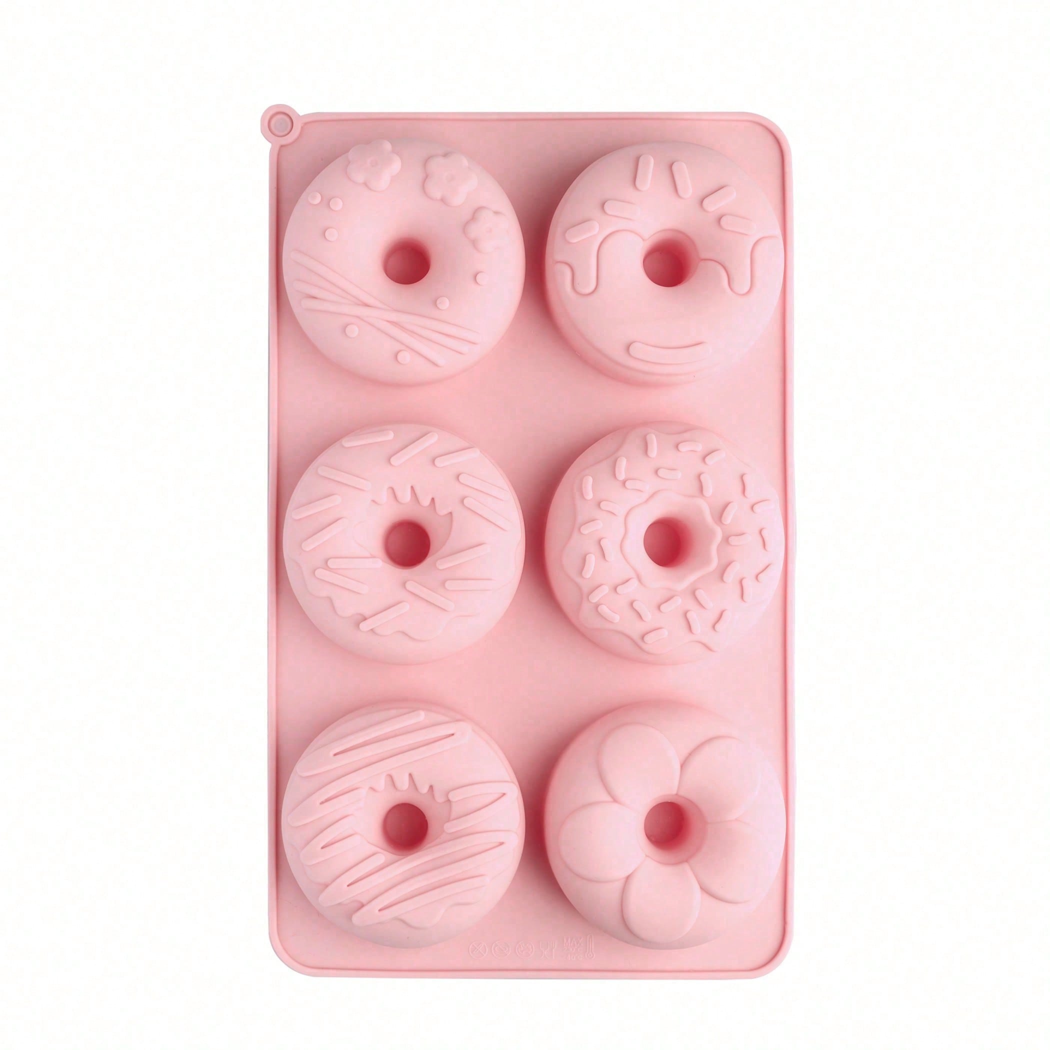 Silicone Mini Donut Cake Pan 6-Cavity Silicone Fluted Tube Cake Pans,European Grade Non-Stick Silicone Molds for Donut,Cupcake