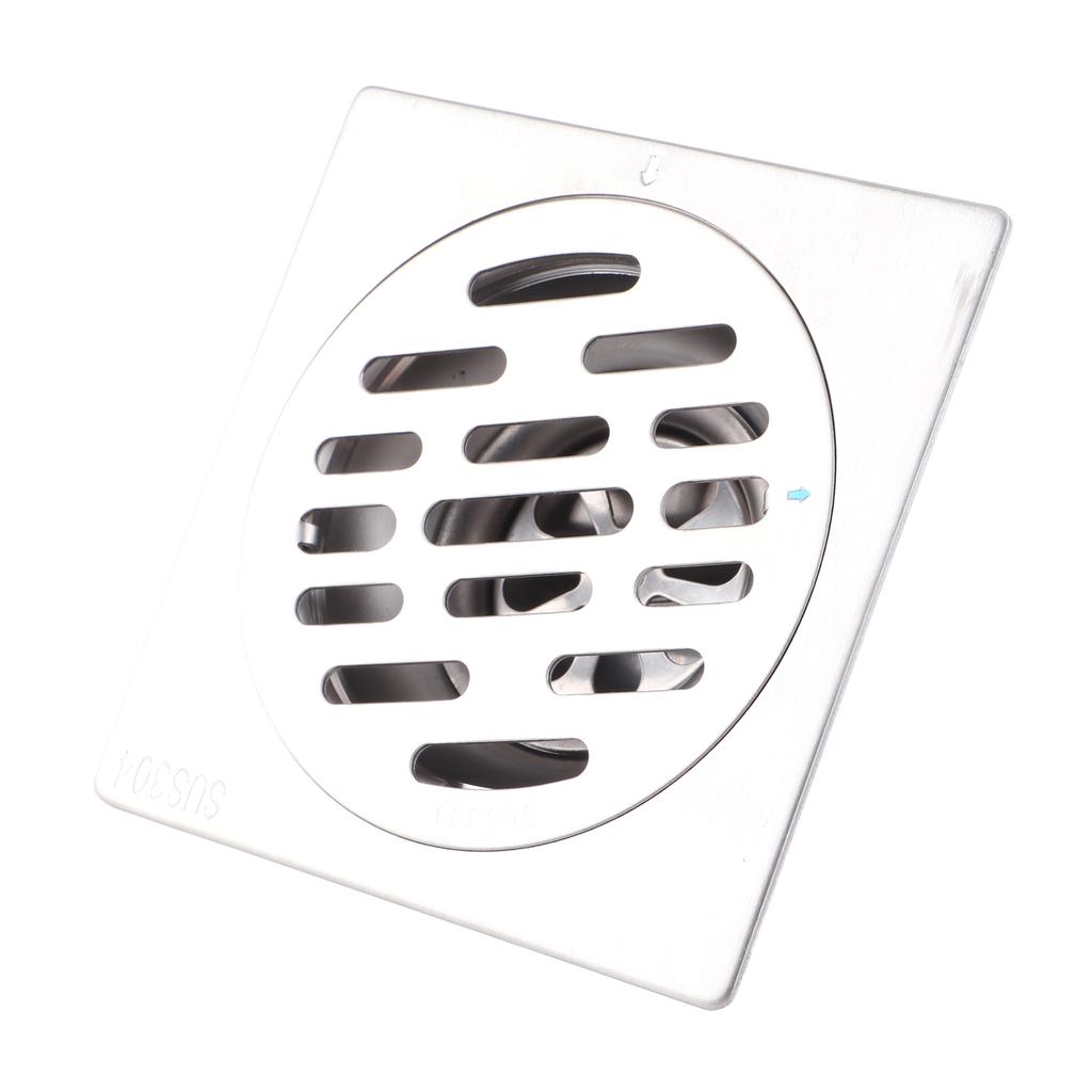 Thick Stainless Steel Square AntiOdor Bathroom Floor Drain Cover Waste Gate Shower Drainer