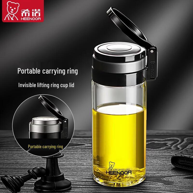 Heenoor Portable Single-Layer Thickened Glass Tea & Water Cup
