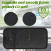Car CD & DVD Holder - Large Capacity CD Visor Case, Vehicle Visor Storage Organizer With 12 Disc Sleeves, 1 Mesh Pocket 1 Pen Holder And & Elastic