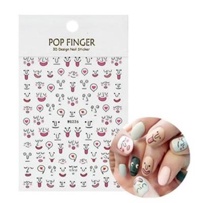 Character + Drawing Expression Nail Sticker (S6799792)