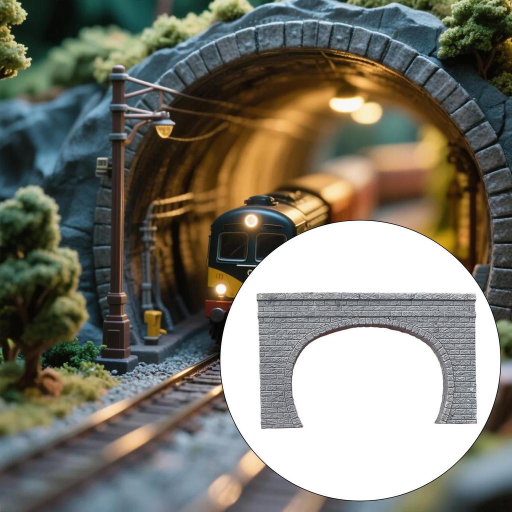 N Scale Railroad Tunnel Model Miniature Scene Gift Simulation Toy Train Layout for Boys Girls Kids