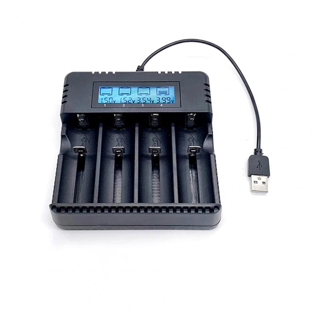 4 Slot 18650 Smart Charger with LCD Display Fast Stable And User-Friendly Ample Capacity Battery Charger for 26500 AA/AAA Batter