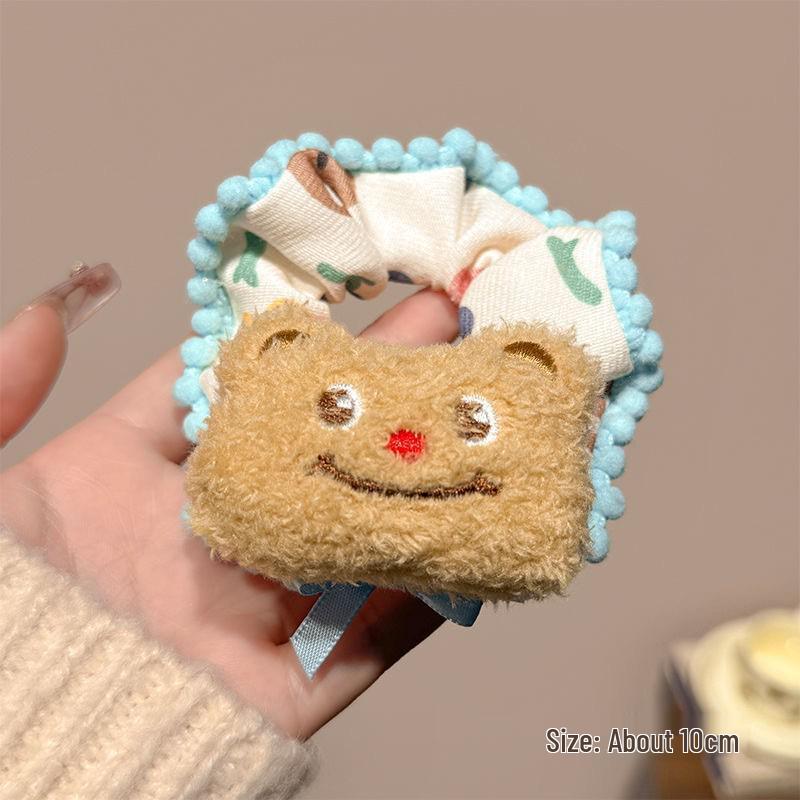 Cinnamoroll Plush Hair Tie: Fluffy Cartoon Hair Rope for Girls