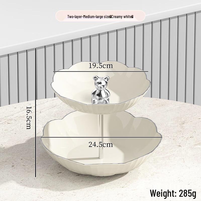 ZISIZ Multi-Tier Transparent Plastic Fruit & Snack Plate