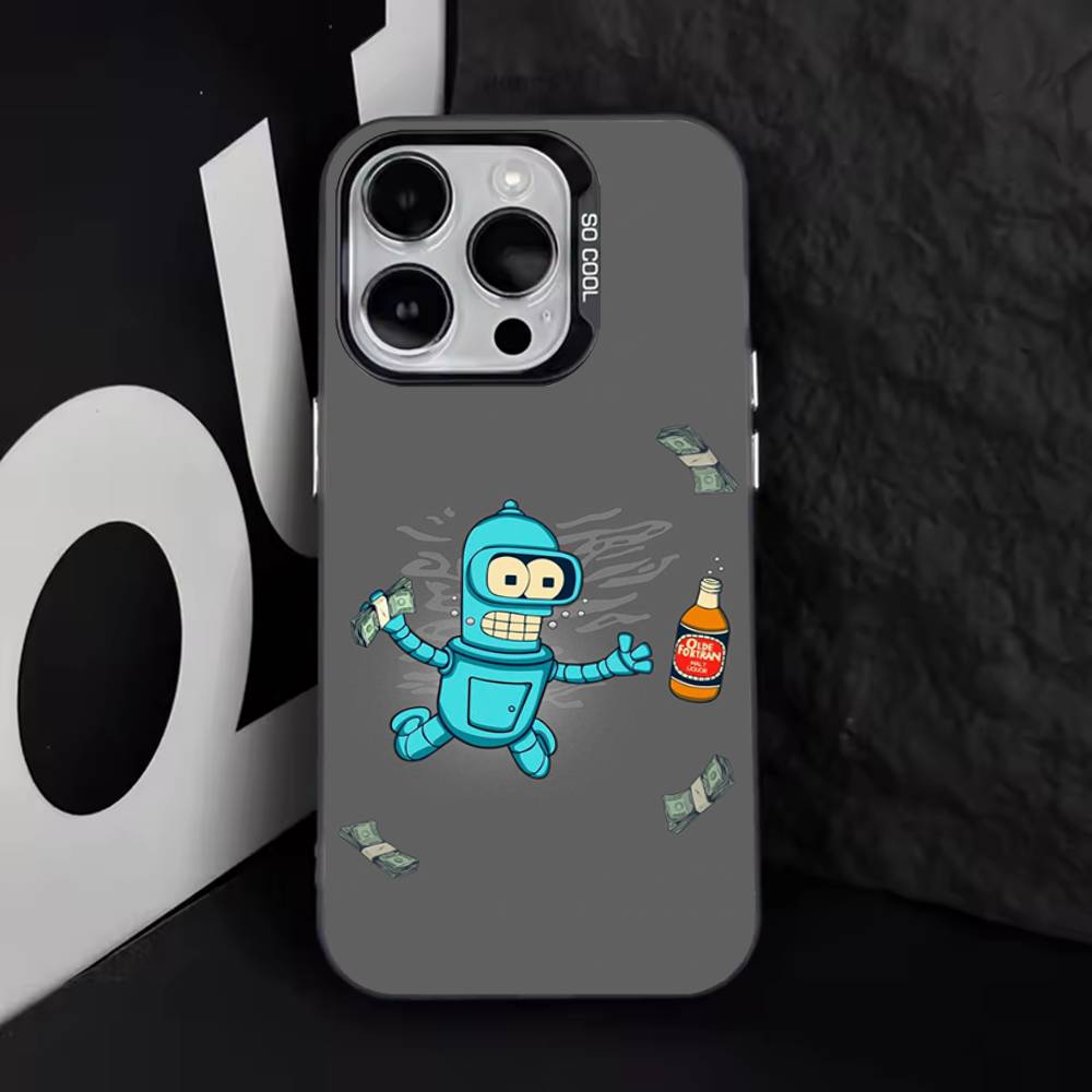 F-Futurama Funny B-Bender Phone Case For iPhone 16,15,14,13,12,11,8,7,Pro,Max,Plus,Mini,XS,SE Anti Fall Black Matte Hard