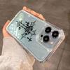 Black Cross Print Soft Silicone Phone Case for iPhone 16 Pro Max 15 14 13 12 11 XS X XR 7 8 Plus Clear Shockproof Bumper Cover