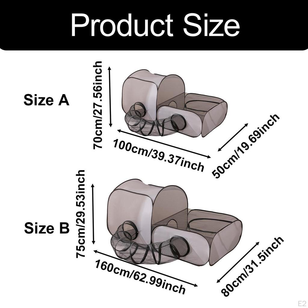 Cat Tube Tunnel Cage House Folded Activity Center Lightweight Outside Play Tent and 2 In 1