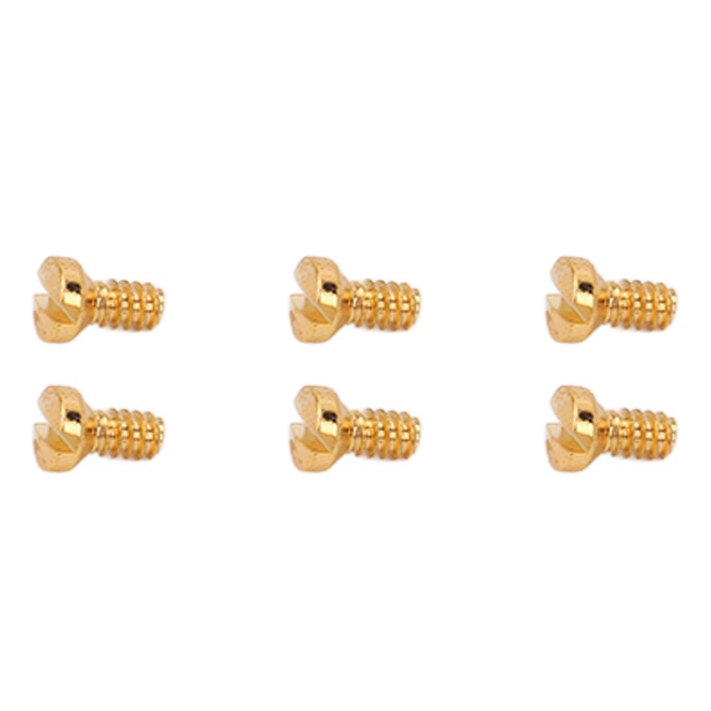 6 ks Šroub na zadní kryt hodinek Profesionální Křemenné hodinky Zadní pouzdro Drážkovaný šroub Náhradní díly Příslušenství Zlatý
