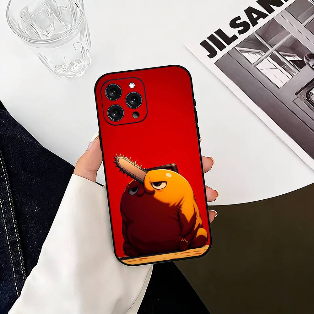 

Chainsaw-W M-Man Phone Case For iPhone 17,16,15,14,13,12,11 Plus,Pro Max,XS,Soft Silicone Black Cover iPhoneXSMAX