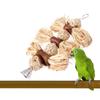 Natural Wooden Grass Pet Parakeet Chewing Toy Parrot Bird Bites Swing Ball Loofah Vine Balls Cage Bird Hanging Accessories