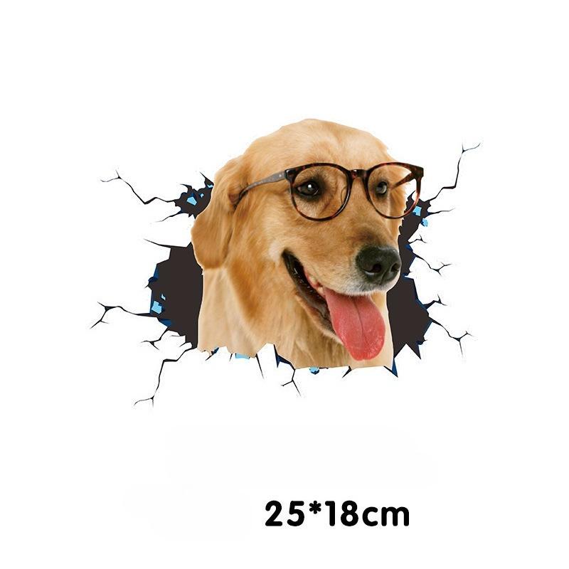 Cute Car Accessories Stickers Personalized Dog 3D Three-dimensional Stickers Body Scratches Block Cartoon Car Stickers