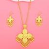 Zinc Zinc Alloy Necklace Earrings Set Ethnic Women Jewelry Suit Vintage Gold Plated Jewelry Set  Gift