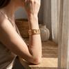 Klobbandarmband aus Edelstahl mit Seestern und Muschel für Damen Hohlmuschel Offener Armreif Sommer Strandurlaub Schmuck Geschenk