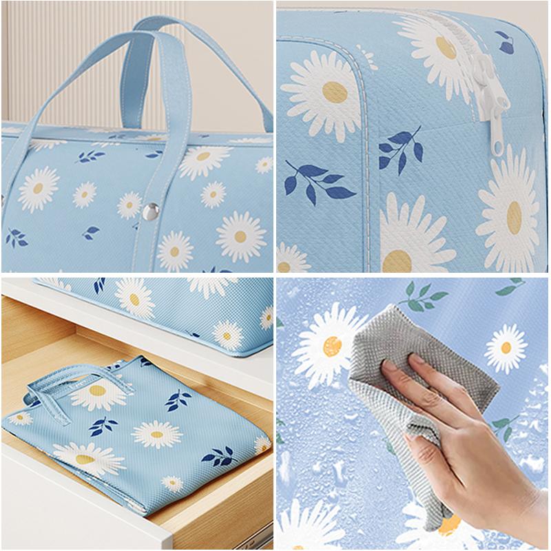 Large Quilt Storage Bag Large Capacity Moving Packing Organizer Reusable Laundry Cloth Bins Travel Home Collapsible Storage Solutions