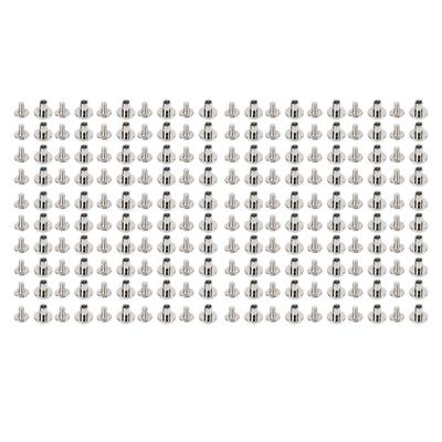 200 Sets Chicago Screws  9.5x8mm DIY Uniform Coating Brass Leather Screw Rivets Round Head Copper