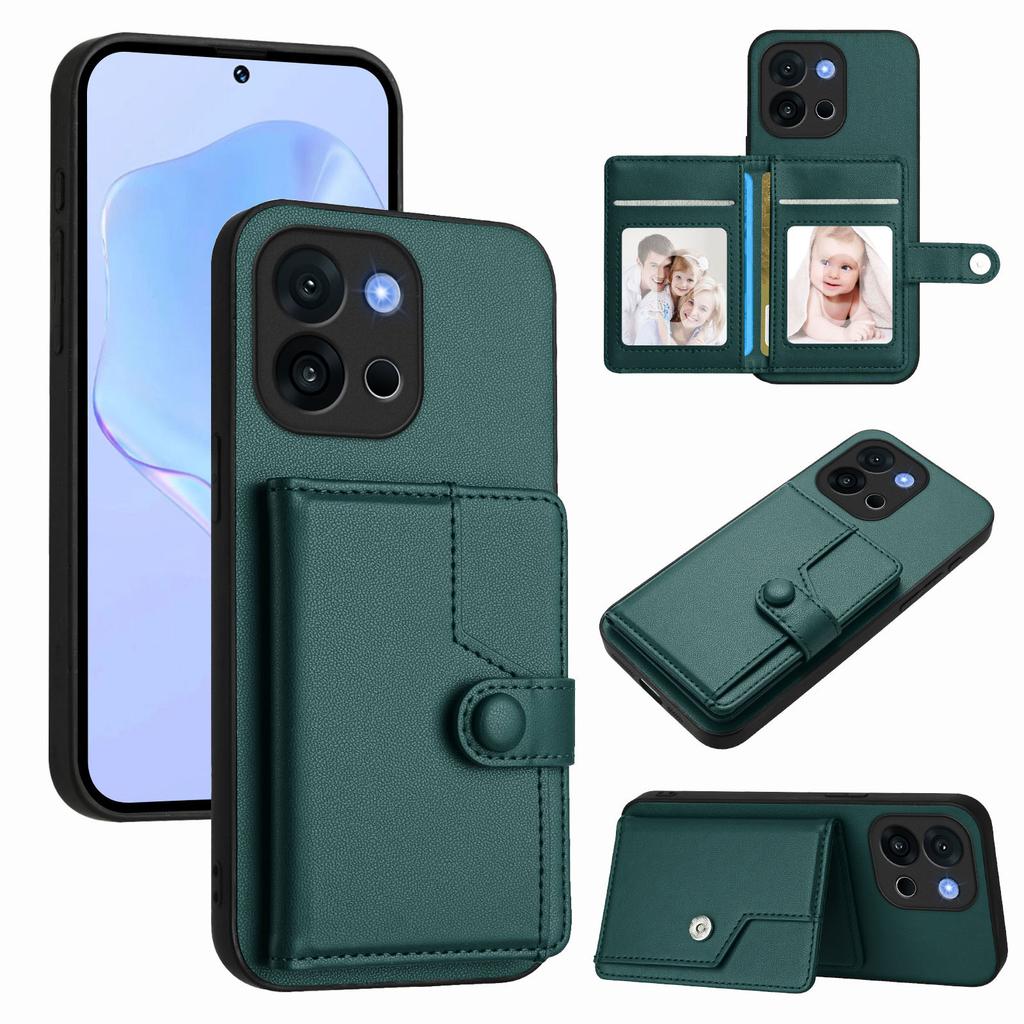 For OnePlus 13T 5G Case RFID Blocking Card Holder Kickstand TPU + PU Leather Phone Back Cover