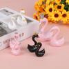 1 Pair Resin Swan Statue Figurines Swan Cake Topper Sculpture Cake Dashboard Baking Wedding Birthday Cake Decorating Supplies