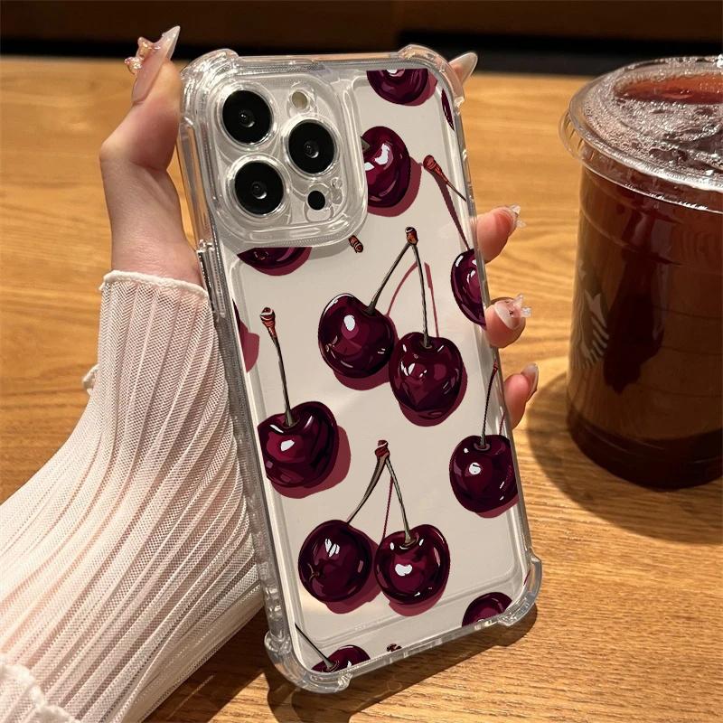 Case For Xiaomi 12T 15T Pro 15 POCO X8 PRO MAX M7 F7 Ultra X7 X5 X4 X3 F4 Fashion Bow Cherry Lichee Soft Transparent Cover