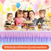 Pleated Table Skirt Birthday Party Table Decor Colorful Tablecloth for Rectangle Table Ruffle Table Cloth Xmas Wedding Decor