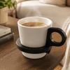 3D Printed Cup Sleeve with an Ergonomic Handle, Non-slip Drink Coaster. Suitable for Disposable Cups, Ceramic Cups.