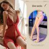 Night Fragrance Lace Erotic Lingerie: Sexy Plus Size See-Through Mesh Nightgown