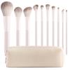 7Pcs Beige Eye Makeup Brush Set + Brush Storage Bag, Eyeshadow Brush, Blending Brush, Detail Brush, Soft Bristle Eye Cosmetic To