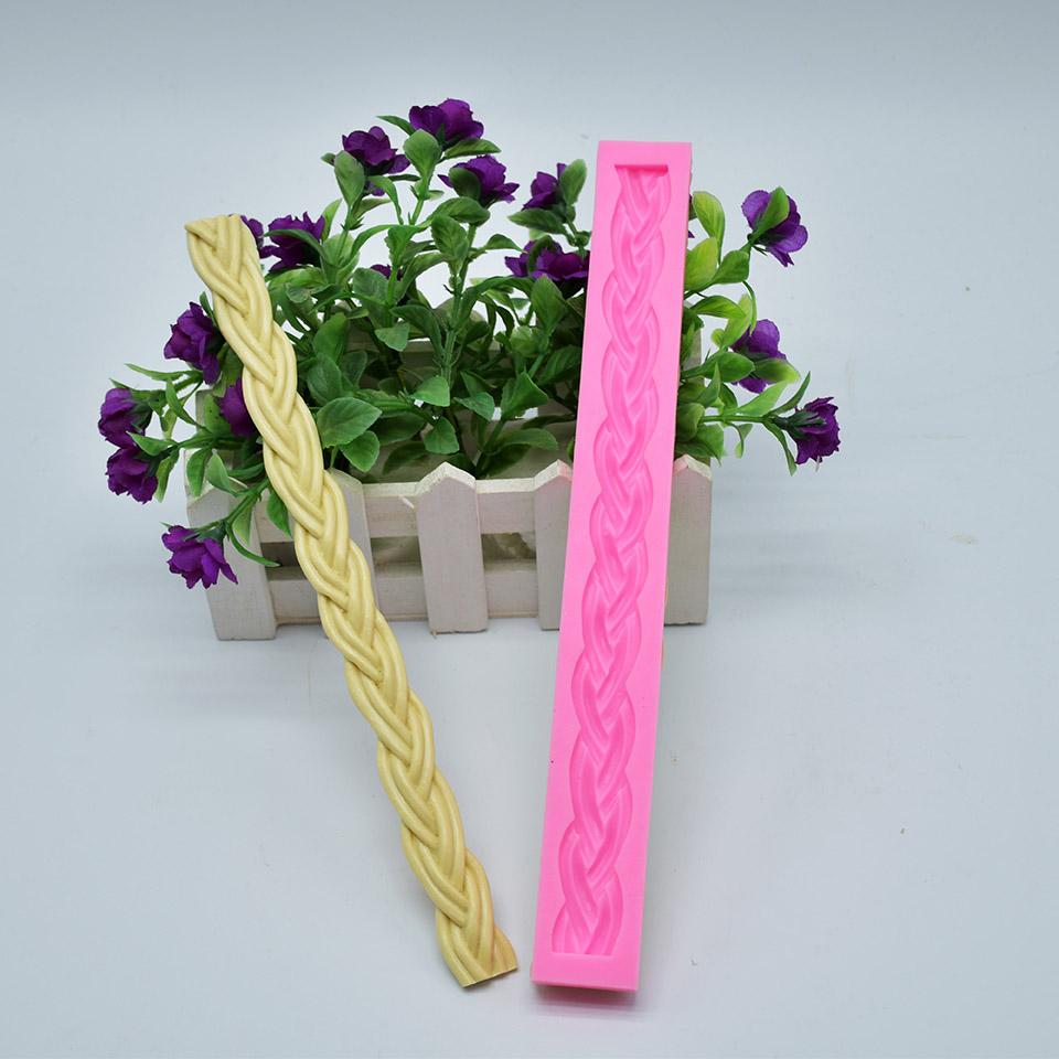 

Длинная вязаная веревка, силиконовая форма, форма для помадки, бордюр для торта, инструмент для украшения кондитерских изделий, конфет, шоколадная помадка, инструменты для выпечки