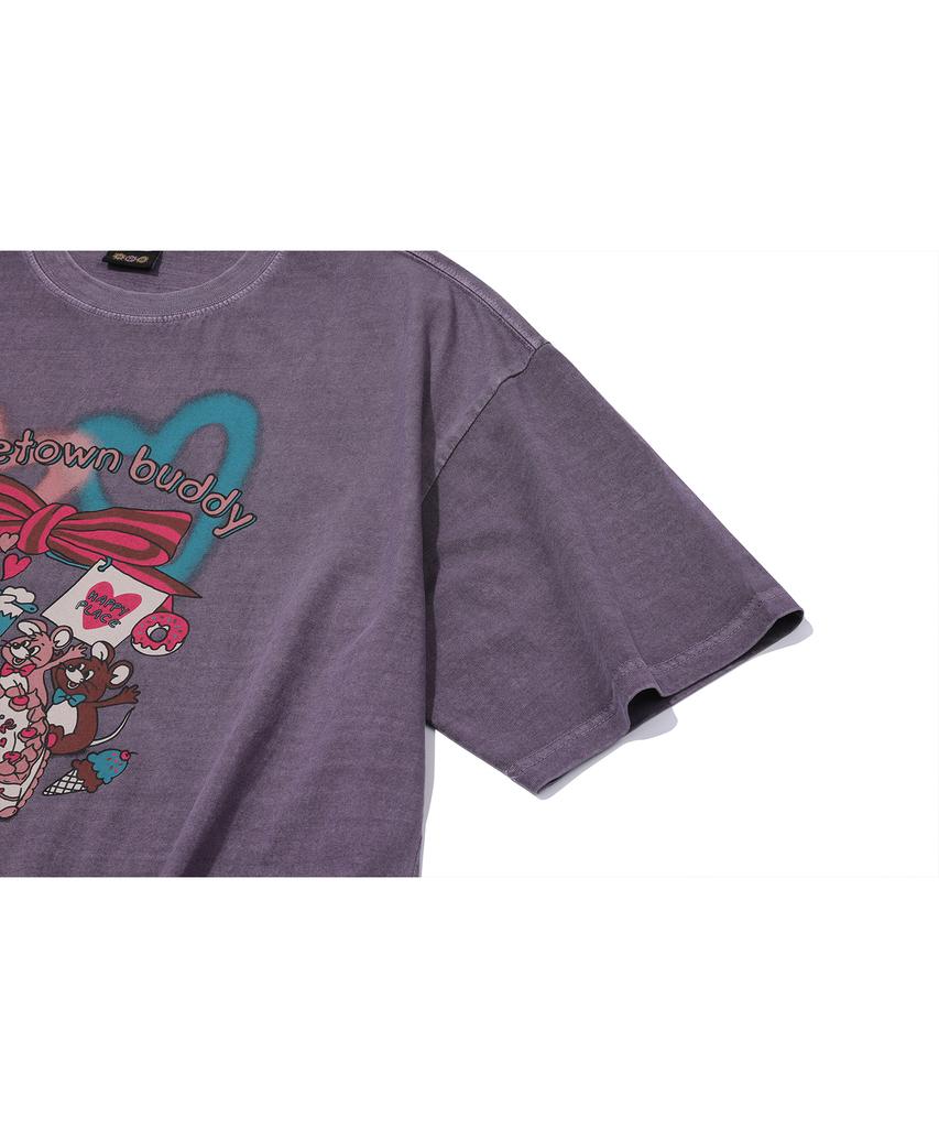 CPGN STUDIO Hometown Buddy Pigment Short Sleeve T-Shirt Ash Purple