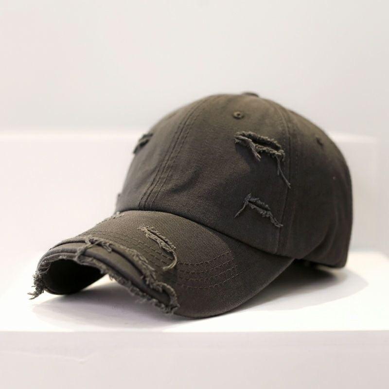 New made old cap hip hop sports women broken edge hole baseball hat men sun hat casual shade sun protection