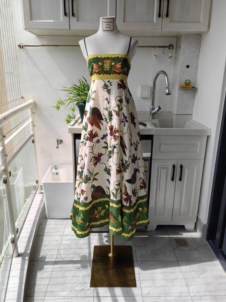 2024 Summer High-Waist Sleeveless Printed Dress for Women